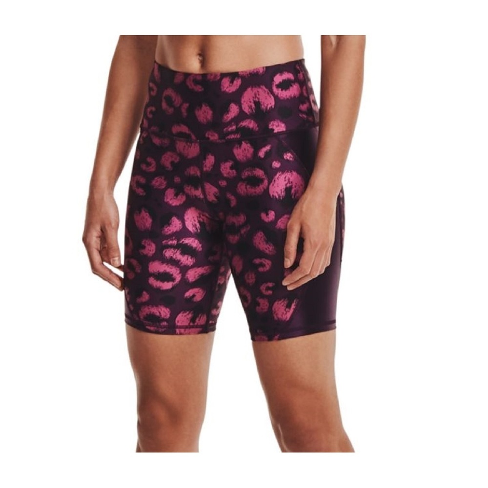 Under Armour Womens Shine Biker Shorts Color-Polaris Purple Size-Large